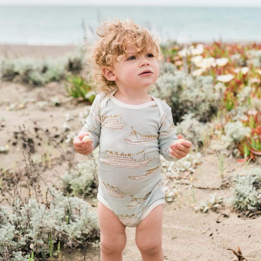 Milkbarn Kids Short Sleeve Bamboo Onesie Ships